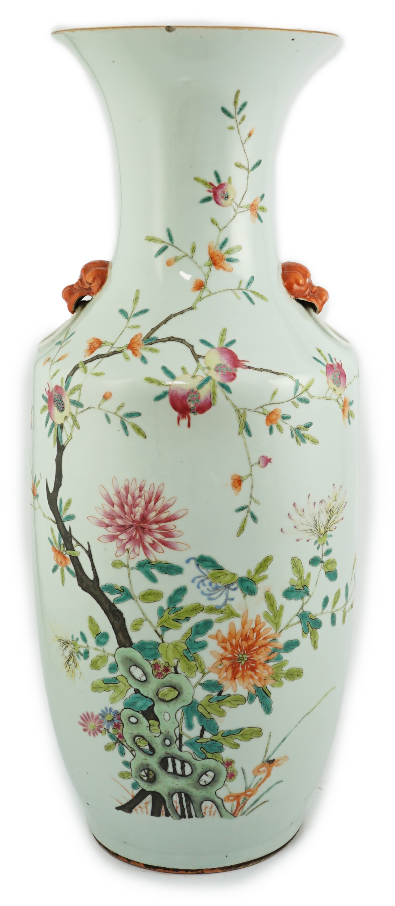 A large Chinese famille rose vase, 19th century